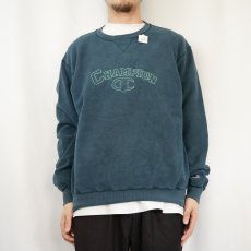 画像2: 90's〜 Champion インサイドアウトデザイン ロゴ刺繍スウェット (2)