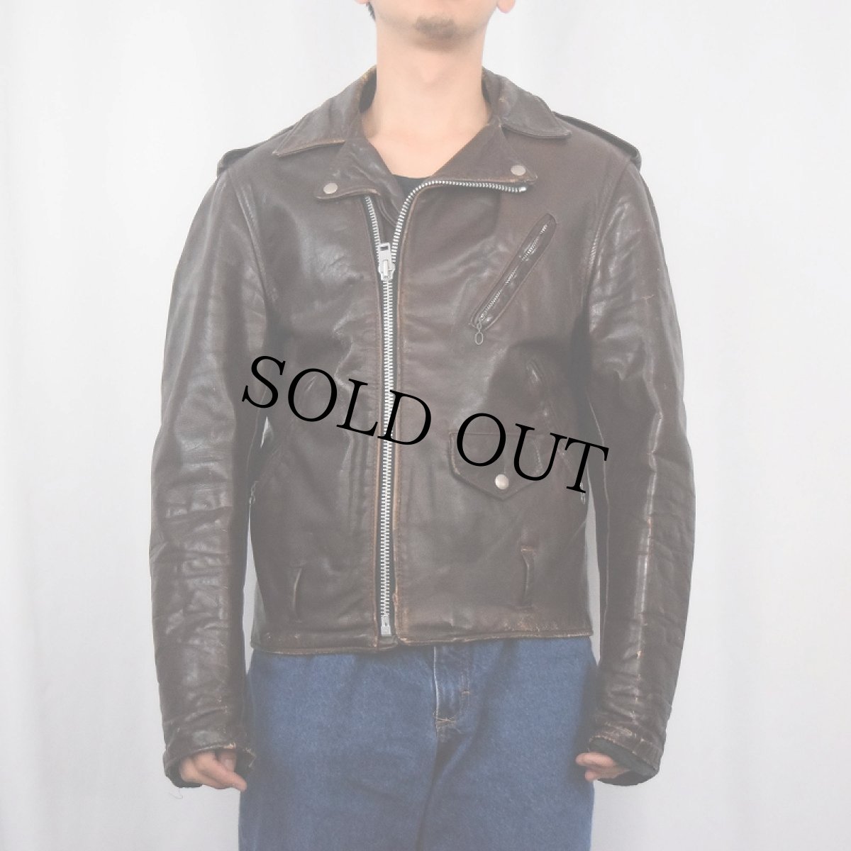 画像2: 80's PERFECTO BY Schott USA製 キルティングライナー ダブルライダースジャケット BROWN (2)