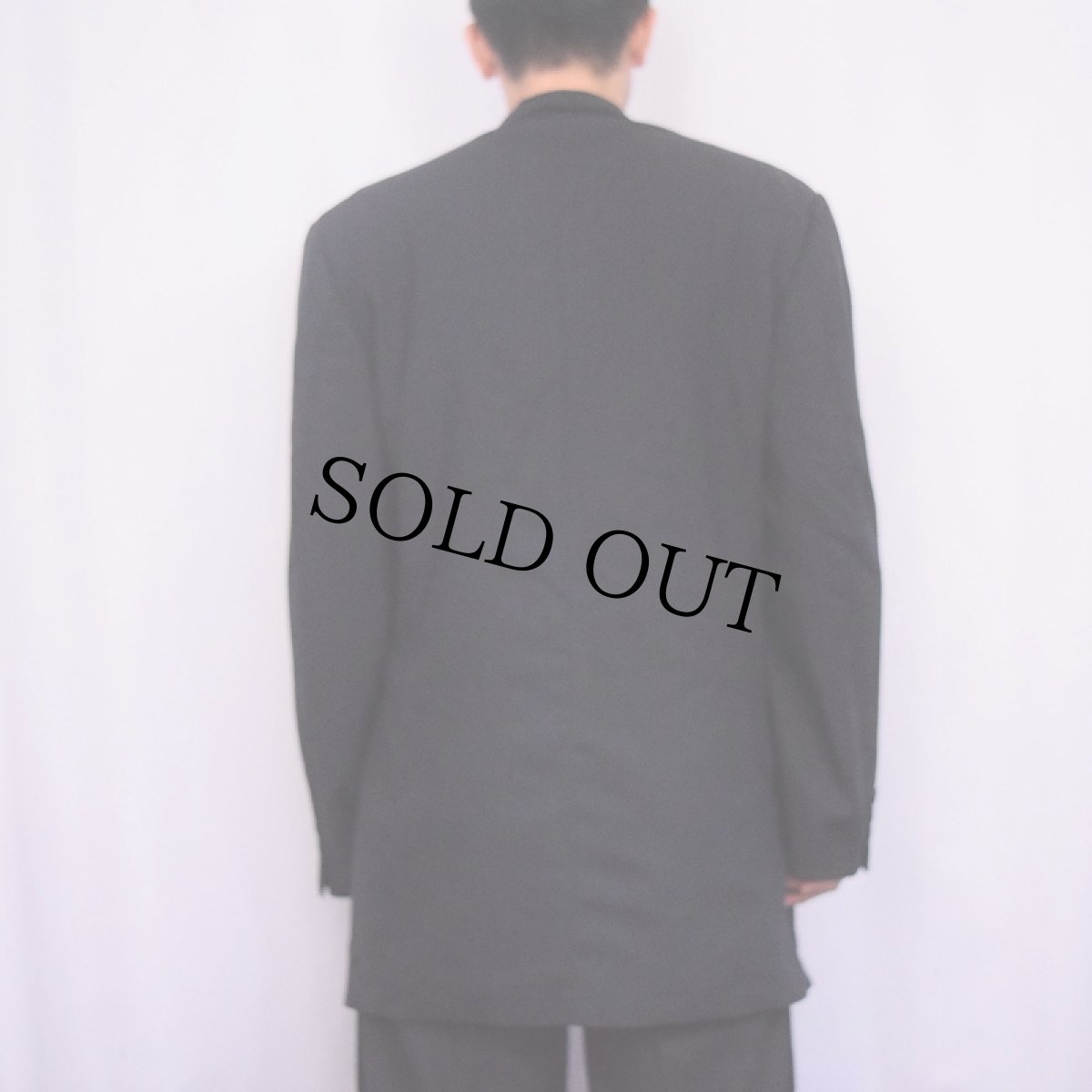 画像3: 80's GIORGIO ARMANI LE COLLEZIONI ITALY製 ウールテーラードジャケット BLACK SIZE42 (3)