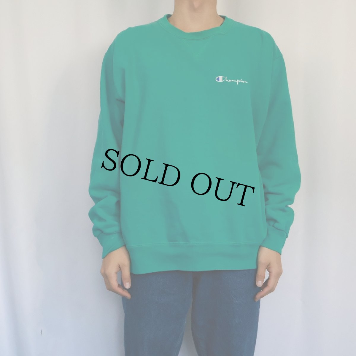 画像2: 80〜90's Champion USA製 青刺繍タグ 後期 前Vスウェット XXL (2)