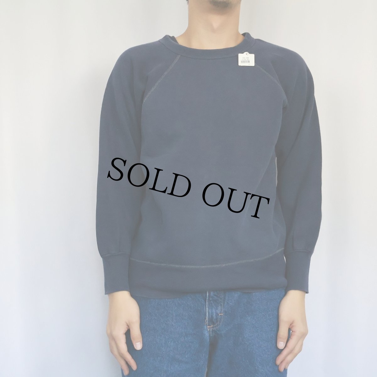 画像2: 【SALE】 60's FRUIT OF THE LOOM 無地スウェット NAVY MEDIUM (2)