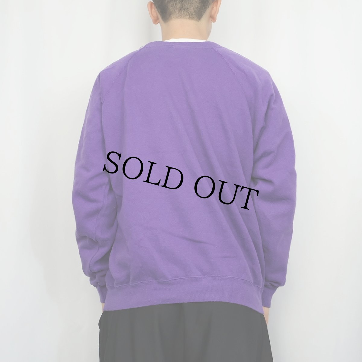 画像3: 80's Hanes USA製 "GOLD'S GYM" 発砲プリント ラグランスウェット XL (3)