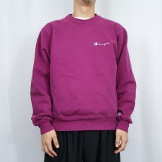 画像2: 80〜90's Champion 青刺繍タグ 後期 前Vスウェット XL (2)