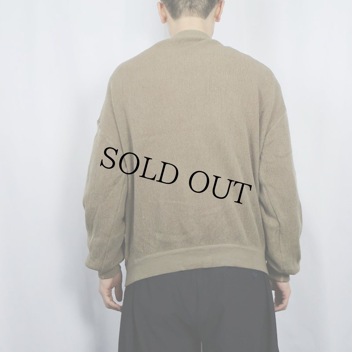 画像3: 70〜80's CHEMISE LACOSTE FRANCE製 ロゴ刺繍 ウール×アクリル ニットカーディガン SIZE3 (3)