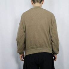 画像3: 70〜80's CHEMISE LACOSTE FRANCE製 ロゴ刺繍 ウール×アクリル ニットカーディガン SIZE3 (3)
