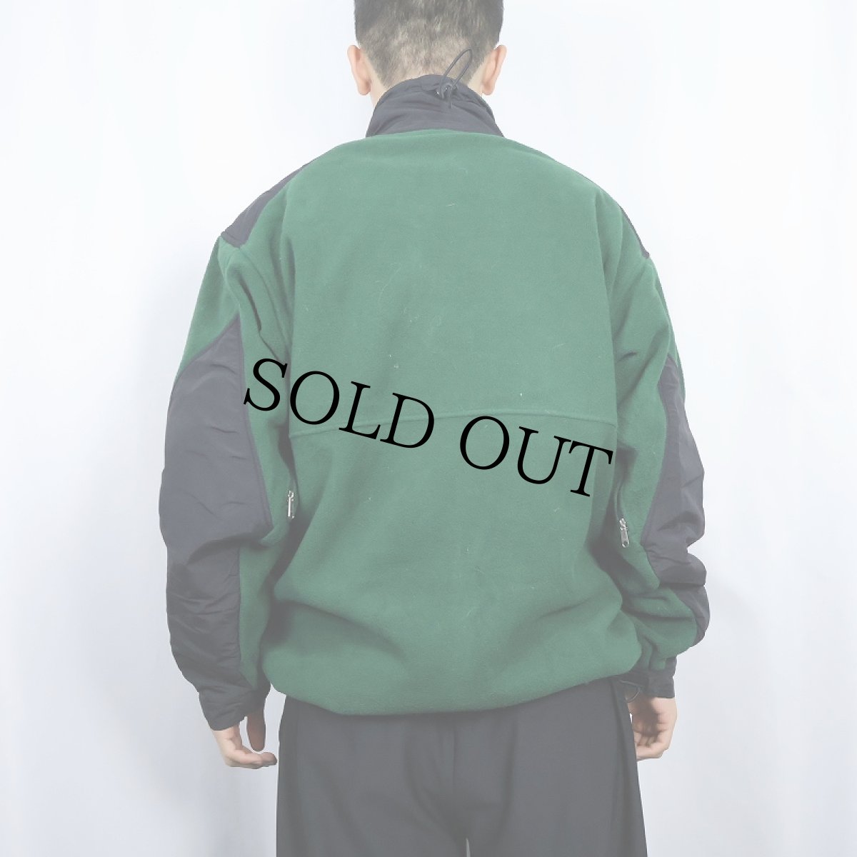 画像3: 【SALE】 90's EMS USA製 フリースジップジャケット DARKGREEN M (3)