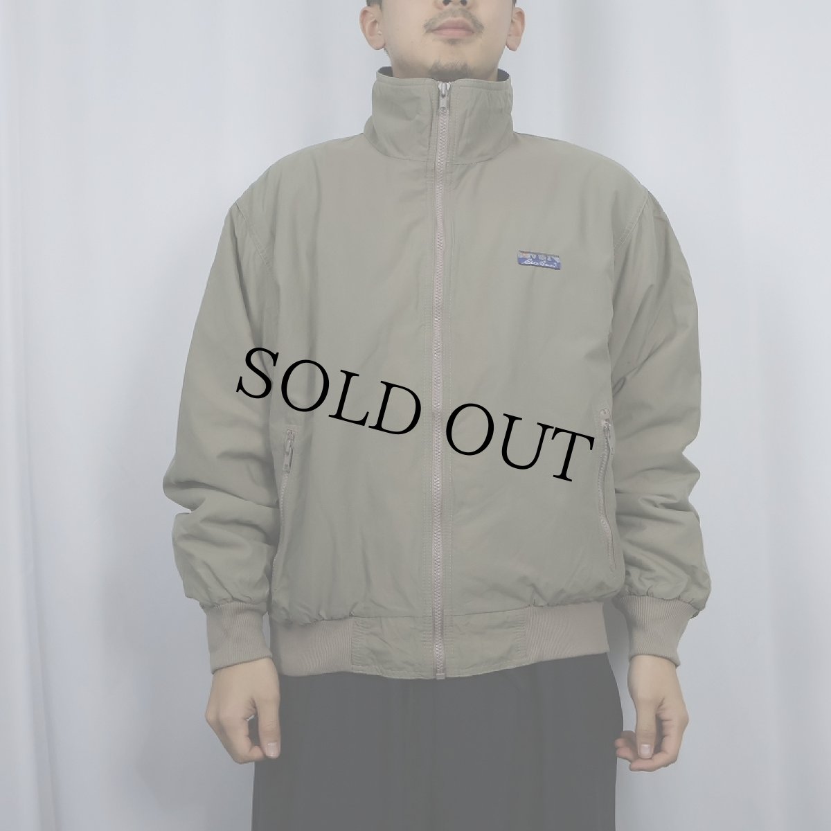 画像2: 90's Eddie Bauer 裏フリース ナイロンジップジャケット M (2)