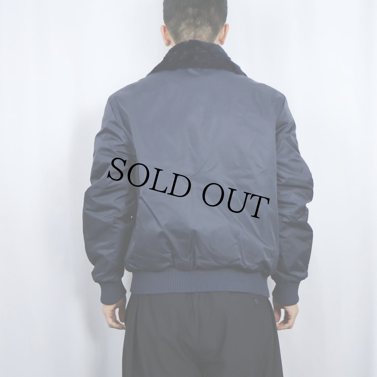 画像3: 70's Sears Work Leisure JAPAN製 襟ボア 中綿入りワークジャケット NAVY L (3)