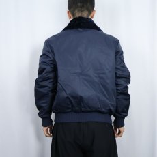 画像3: 70's Sears Work Leisure JAPAN製 襟ボア 中綿入りワークジャケット NAVY L (3)