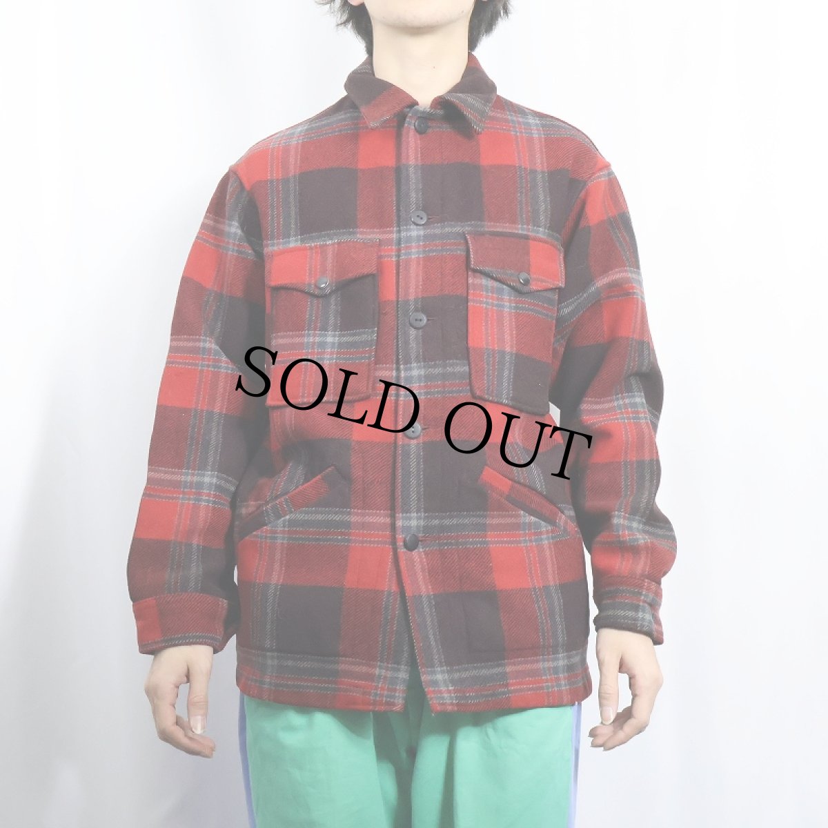 画像2: 60〜70's PENDLETON チェック柄 ウールジャケット S (2)