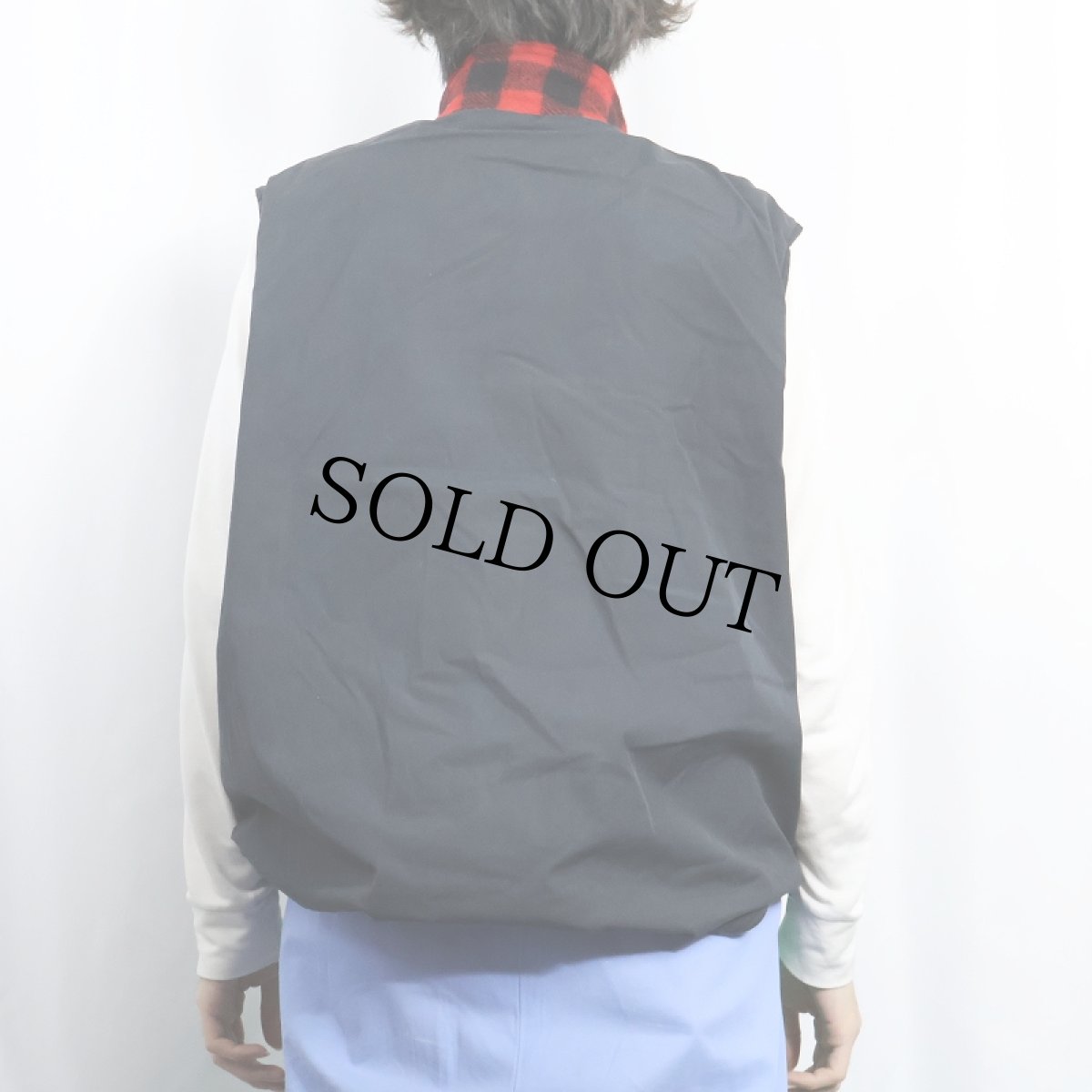 画像4: 80's Woolrich USA製 バッファローチェック柄 リバーシブル ウールベスト XL (4)