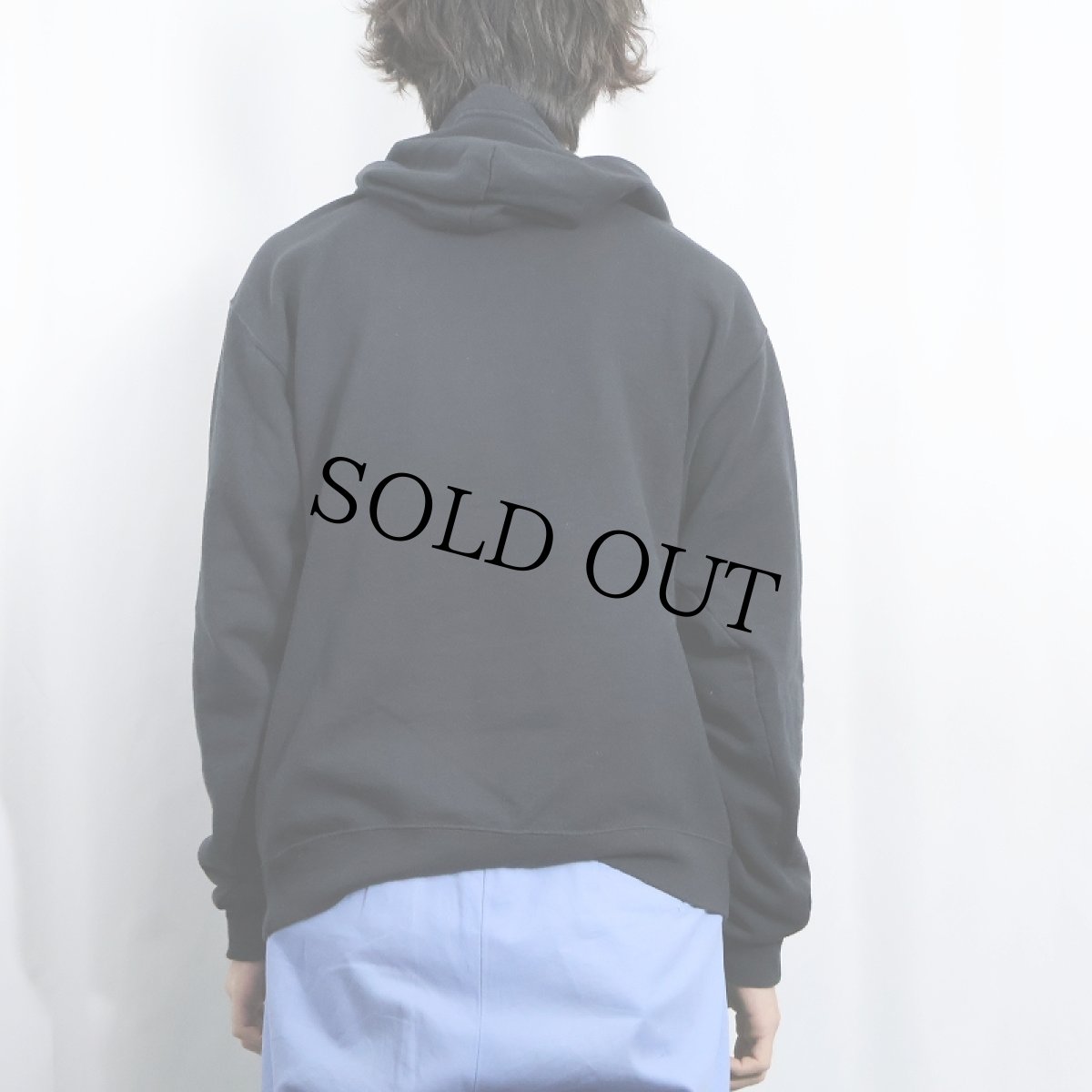 画像3: JERZEES 無地 ハーフジップスウェットフーディー BLACK L (3)