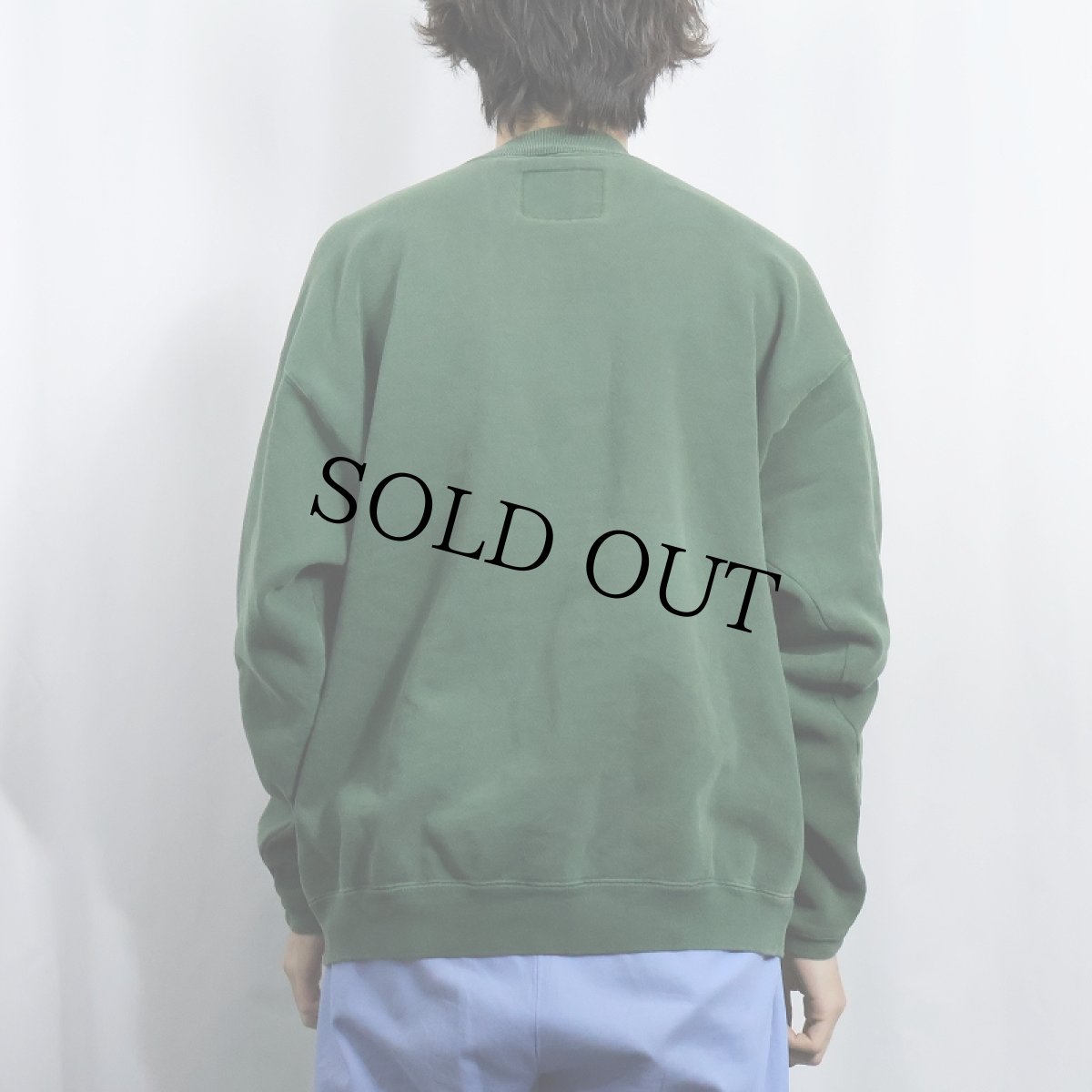 画像4: 90's Levi's ロゴ刺繍 ハーフジップスウェット M (4)