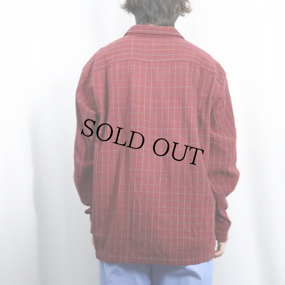 画像3: PENDLETON USA製 チェック柄 オープンカラーウールシャツ XL (3)