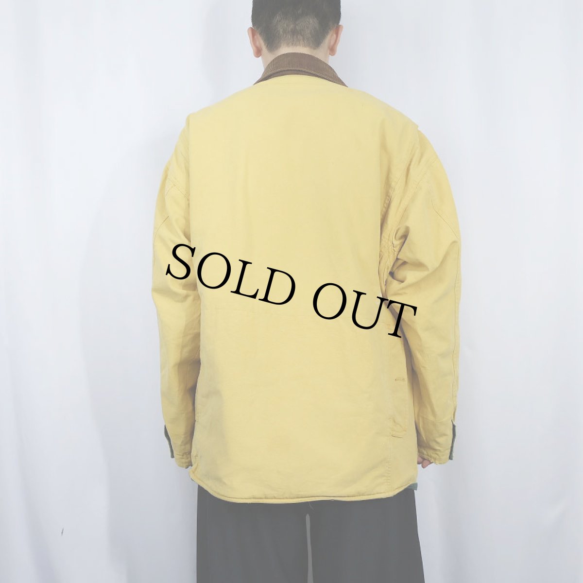 画像3: 90's GAP リバーシブル コットンハンティングジャケット M (3)