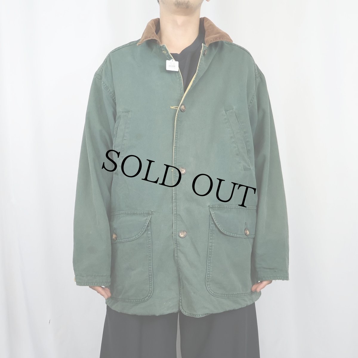 画像4: 90's GAP リバーシブル コットンハンティングジャケット M (4)