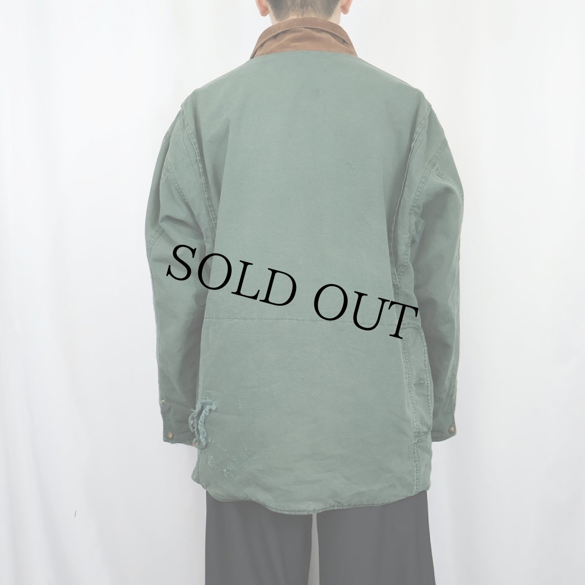 画像5: 90's GAP リバーシブル コットンハンティングジャケット M (5)