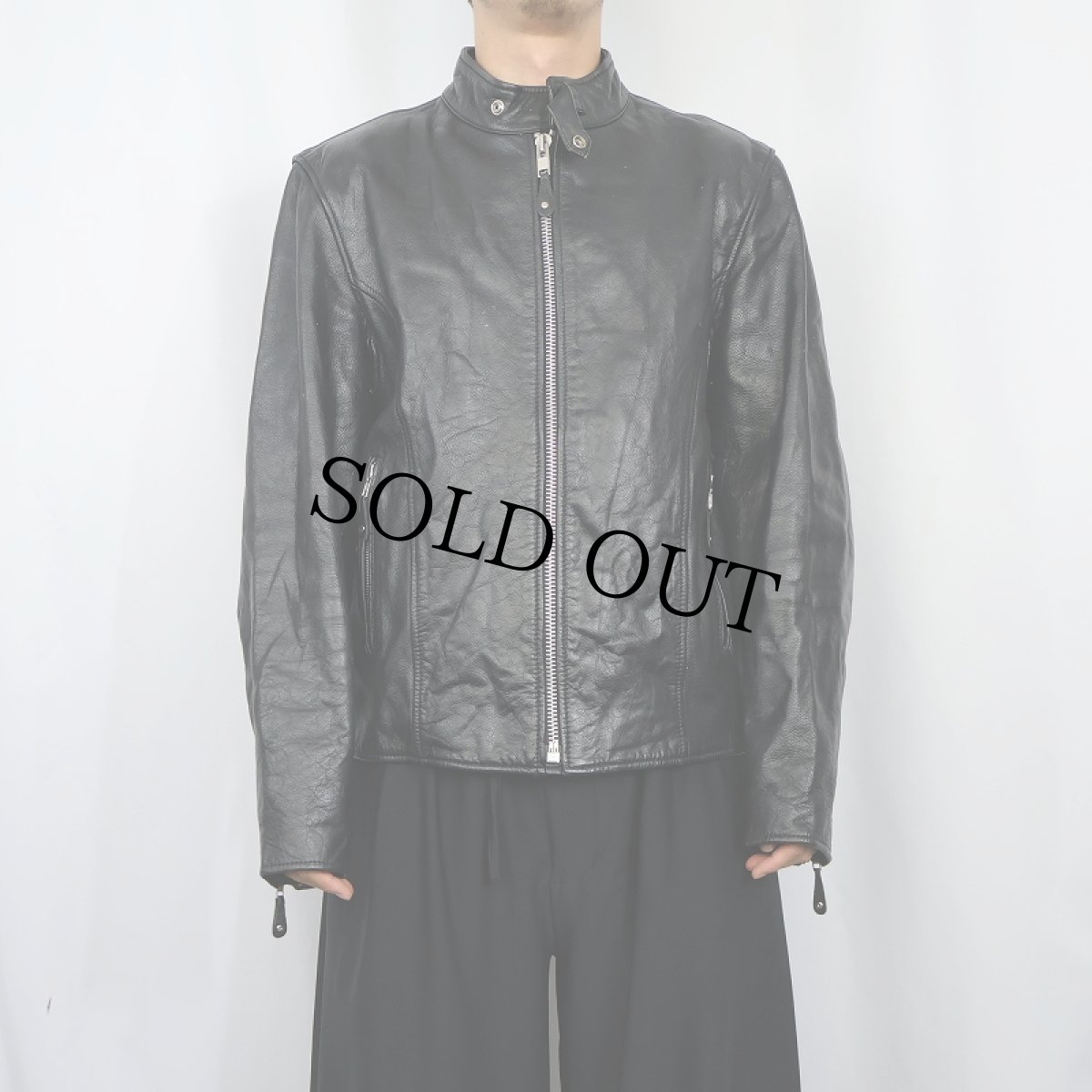 画像2: 80's〜 FMC シングルライダースジャケット M (2)