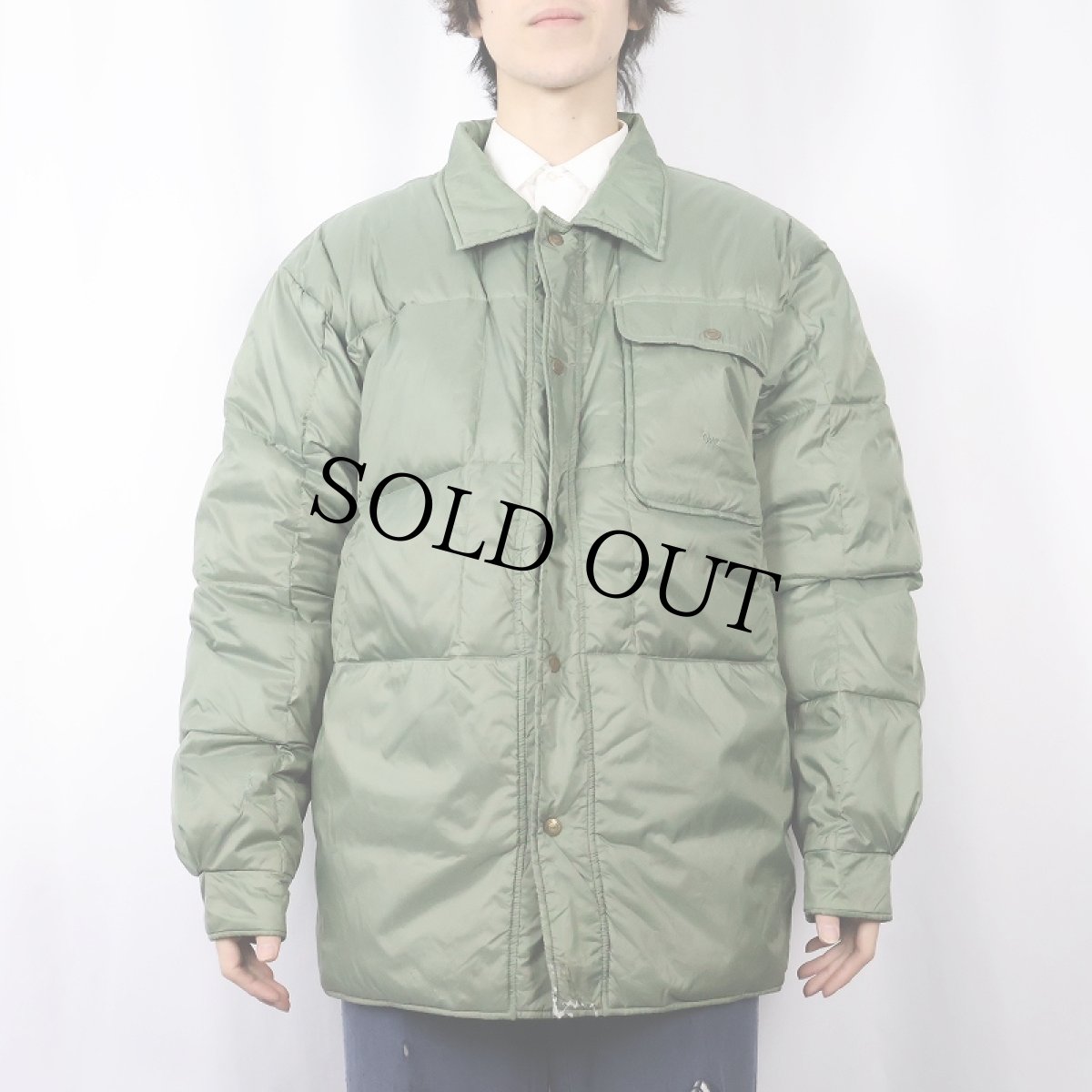 画像2: ORVIS ナイロンキルティングダウンジャケット XL (2)