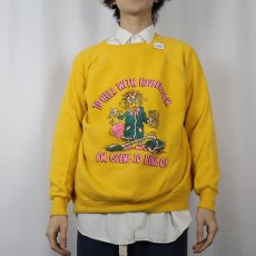 画像2: 80's "TO HELL WITH HOUSEWORK..." 発泡プリントラグランスウェット (2)