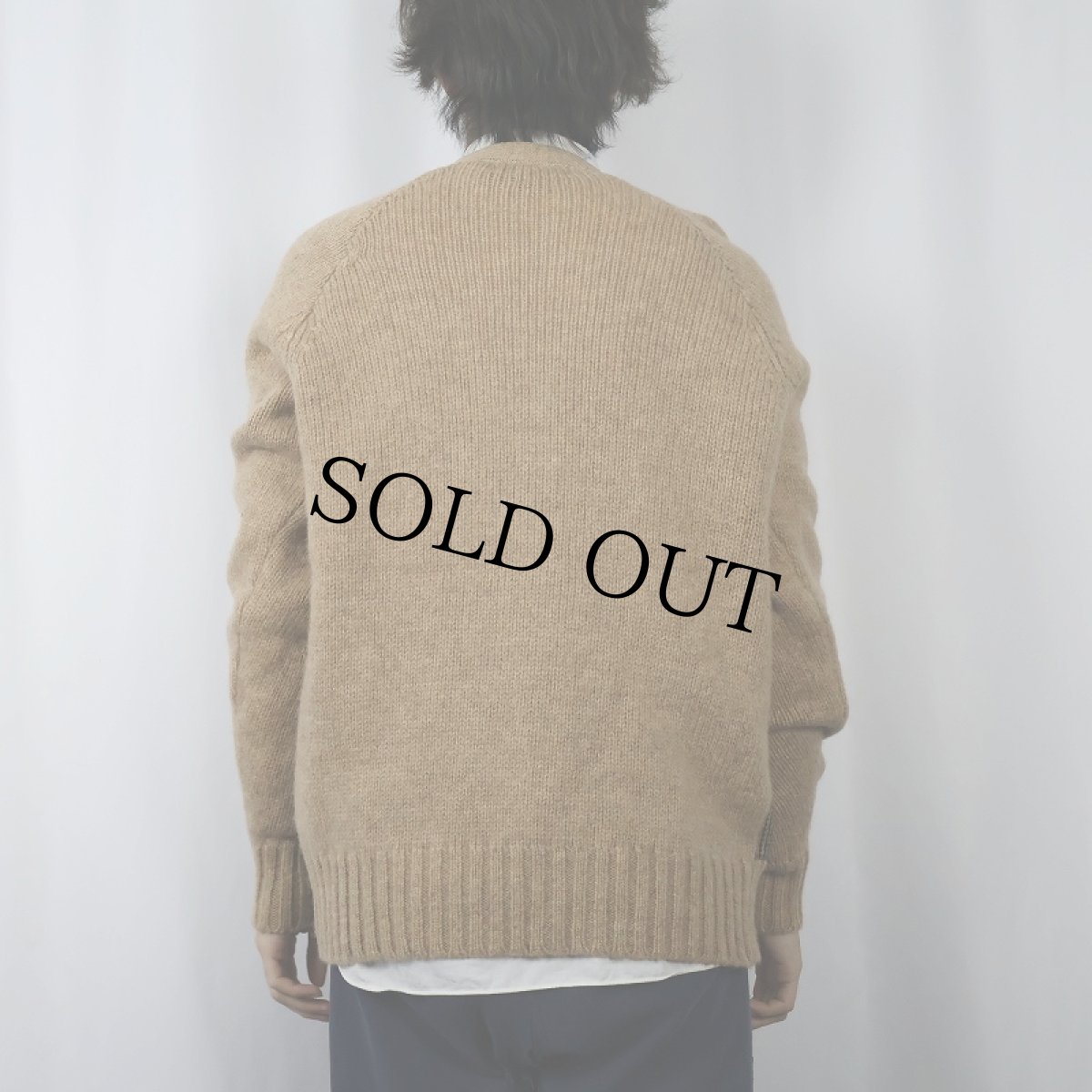 画像3: POLO Ralph Lauren 千鳥格子柄 ウールニットカーディガン L (3)