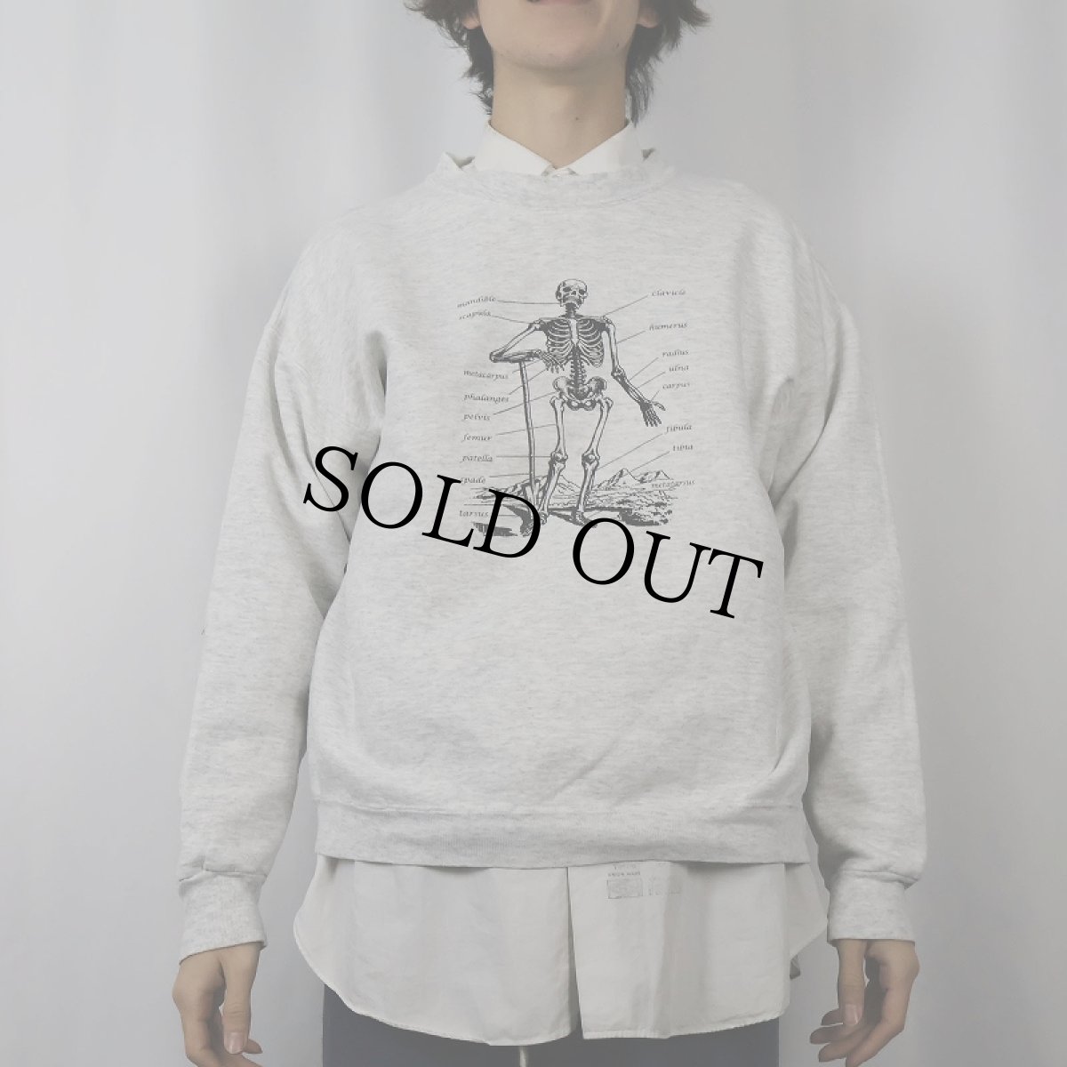 画像3: SYNTHES "BORN'R'US" スカルプリントスウェット M (3)