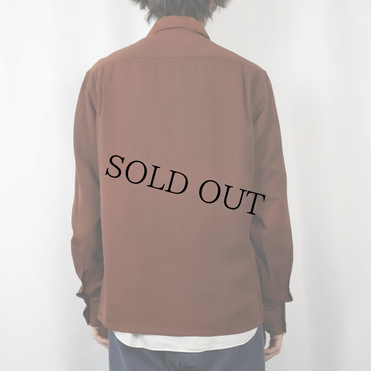 画像3: 40's Yankow's レーヨンギャバジン ジップシャツ DEADSTOCK M (3)