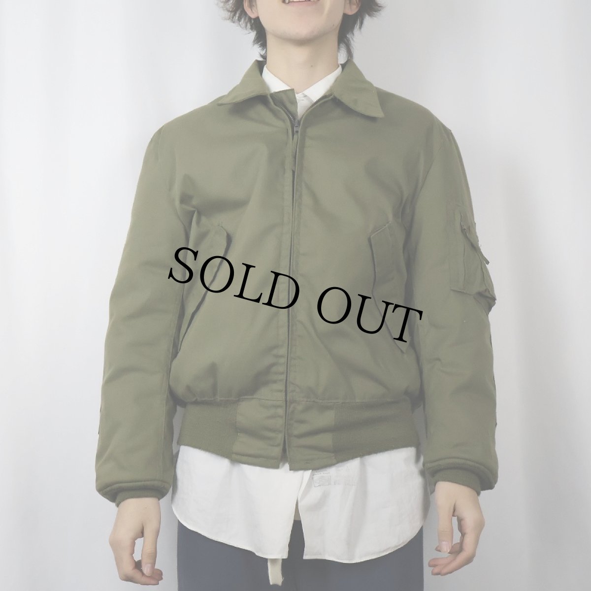 画像2: 80's U.S.ARMY CVC タンカースジャケット ノーメックス MEDIUM-LONG (2)