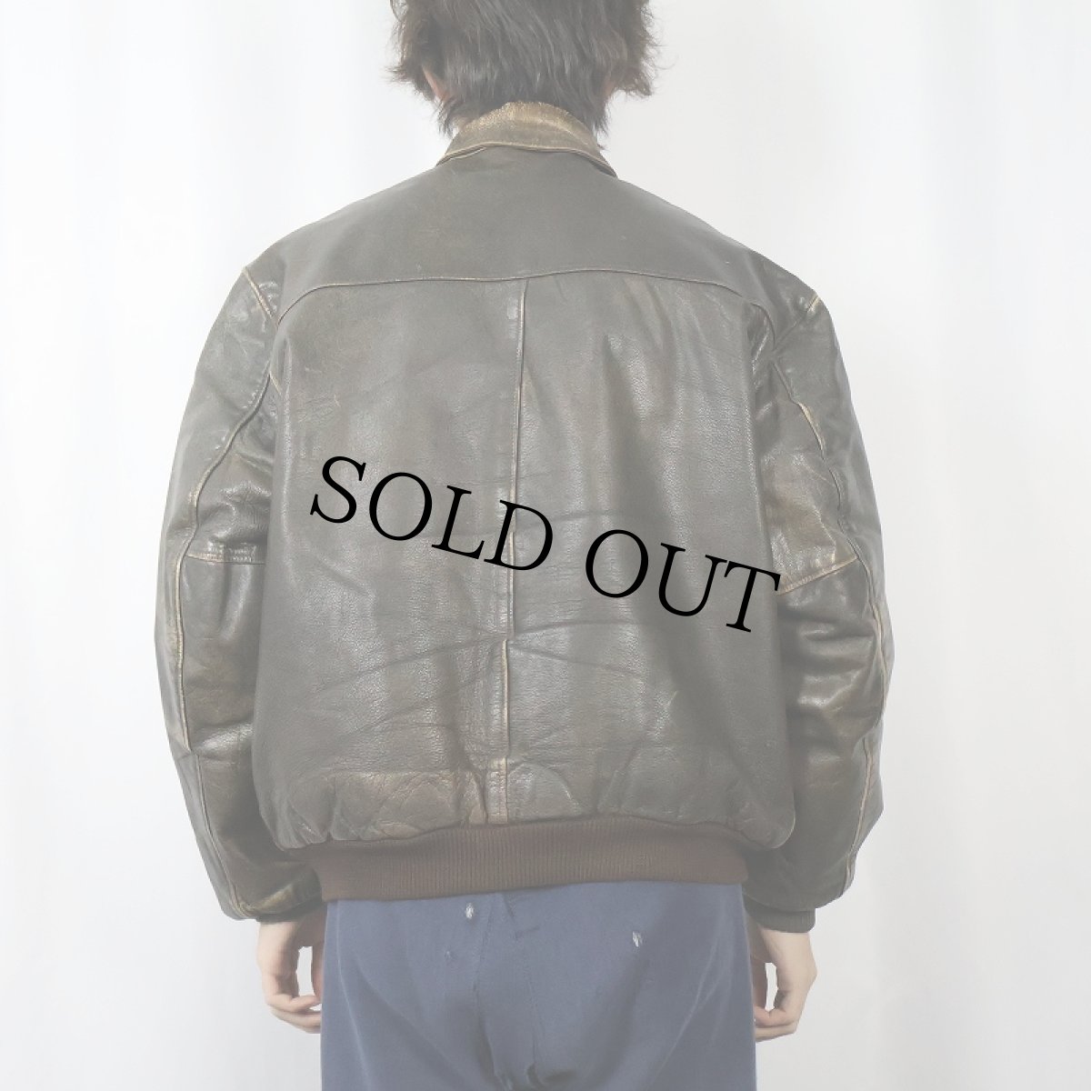 画像3: 80's L.L.Bean "A-2 TYPE" レザーフライトジャケット (3)