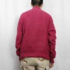 画像3: 90's LANDS'END USA製 ヘンリーネック コットンニットセーター XL (3)