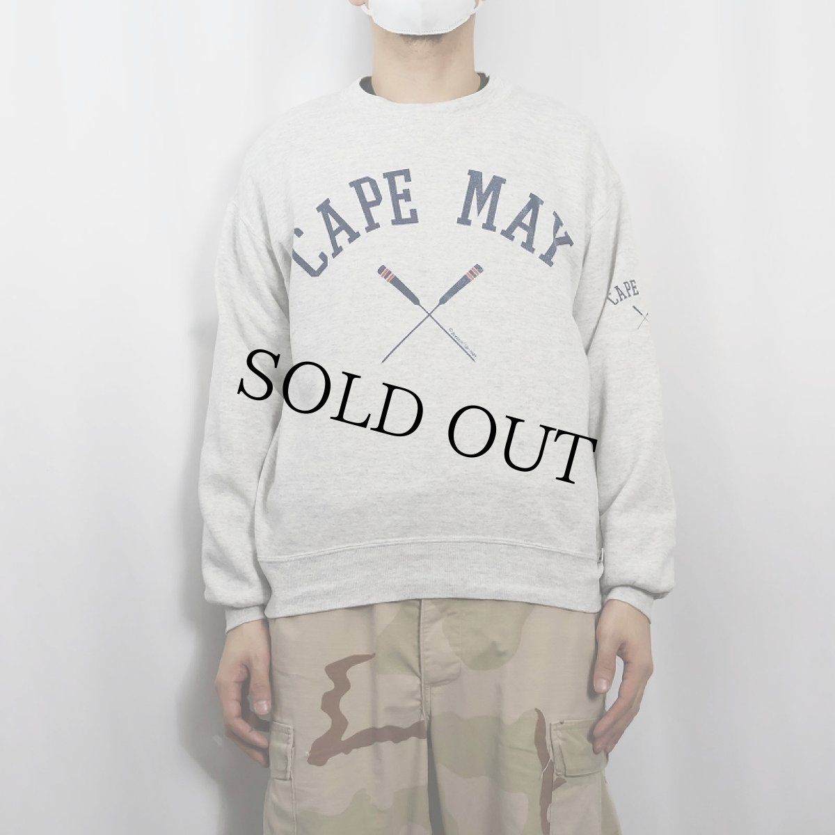 画像2: 90's RUSSEL ATHLETICS USA製 "CAPE MAY" プリントスウェット L (2)