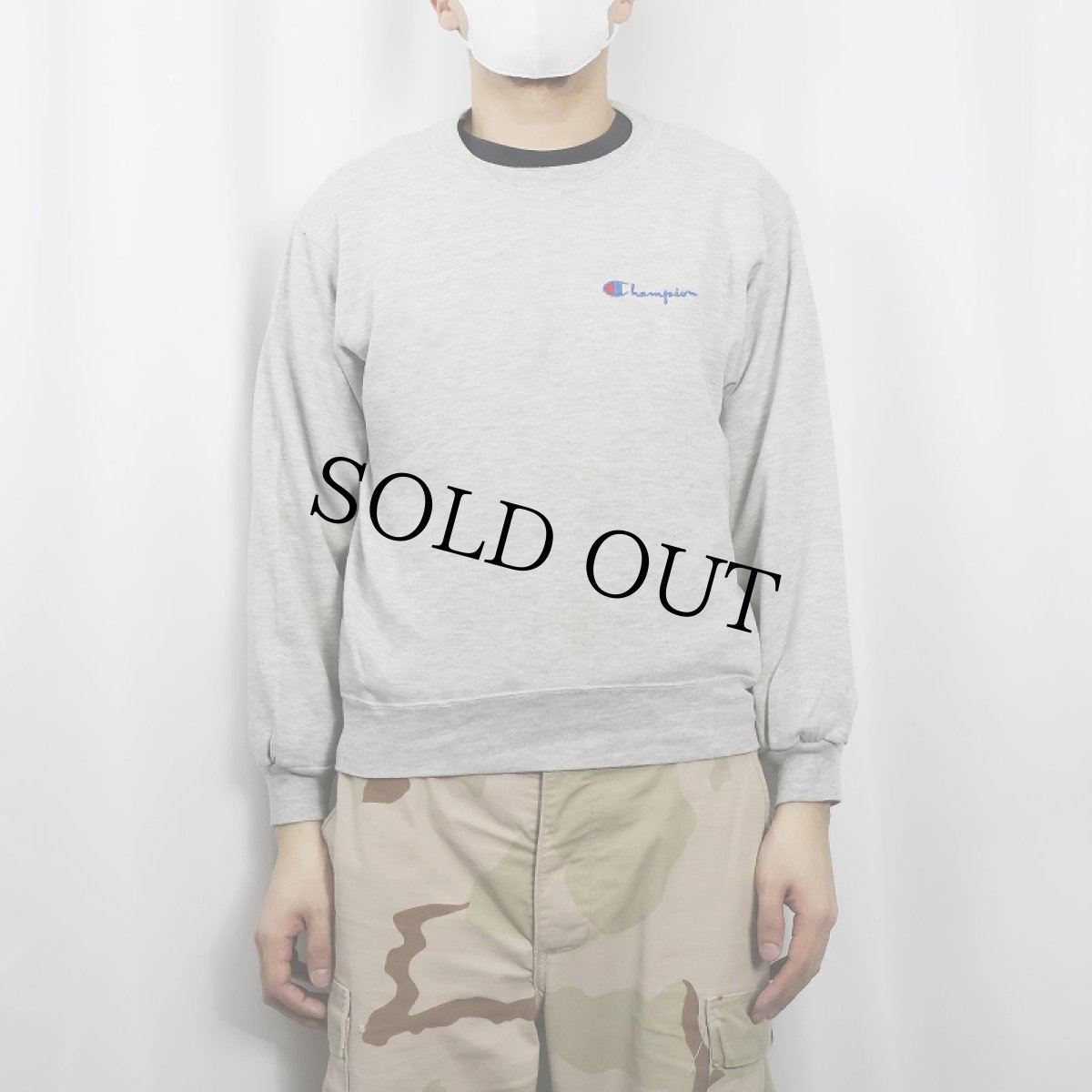 画像2: 80's Champion トリコタグ USA製 ロゴ刺繍 スウェット M (2)