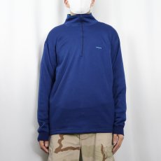 画像2: 80's Patagonia "capilene" USA製 ロゴ刺繍 裏フリース ハーフジッププルオーバージャケット XL (2)