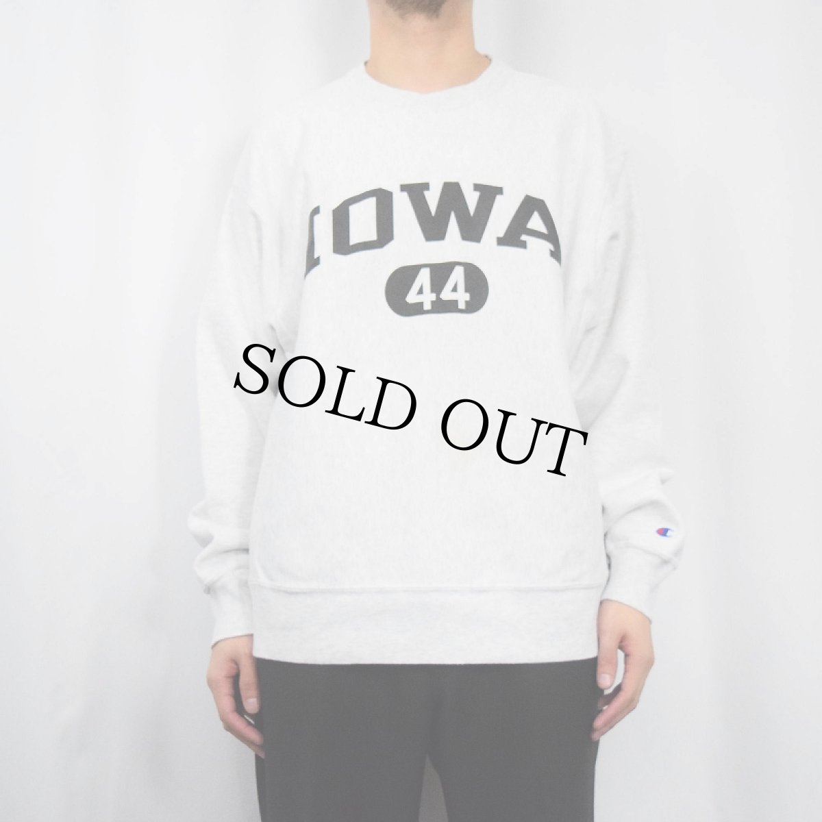 画像2: Champion ORIGINAL REVERSE WEAVE "IOWA" プリントスウェット L (2)