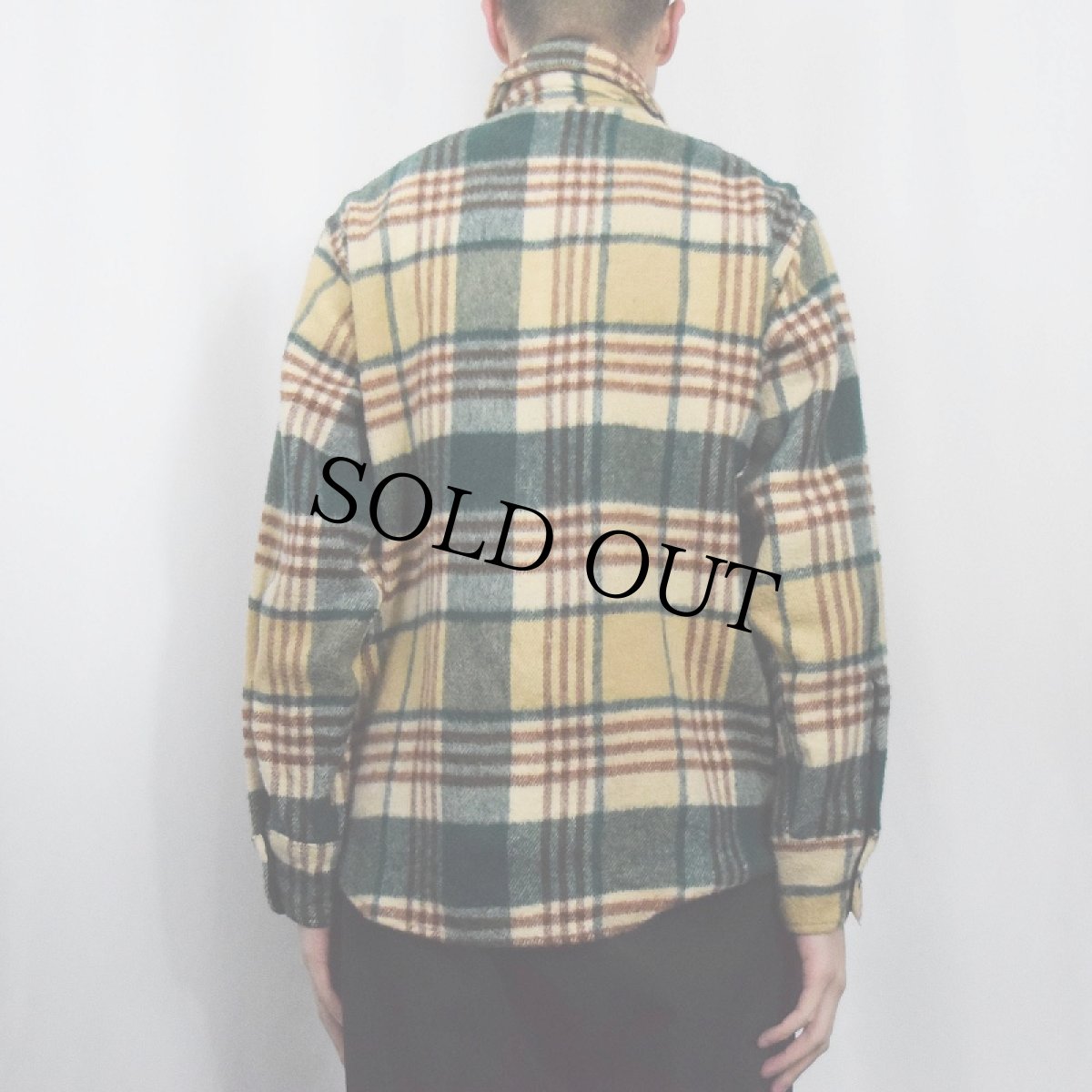 画像3: 70's JCPenney チェック柄 CPOシャツジャケット M (3)