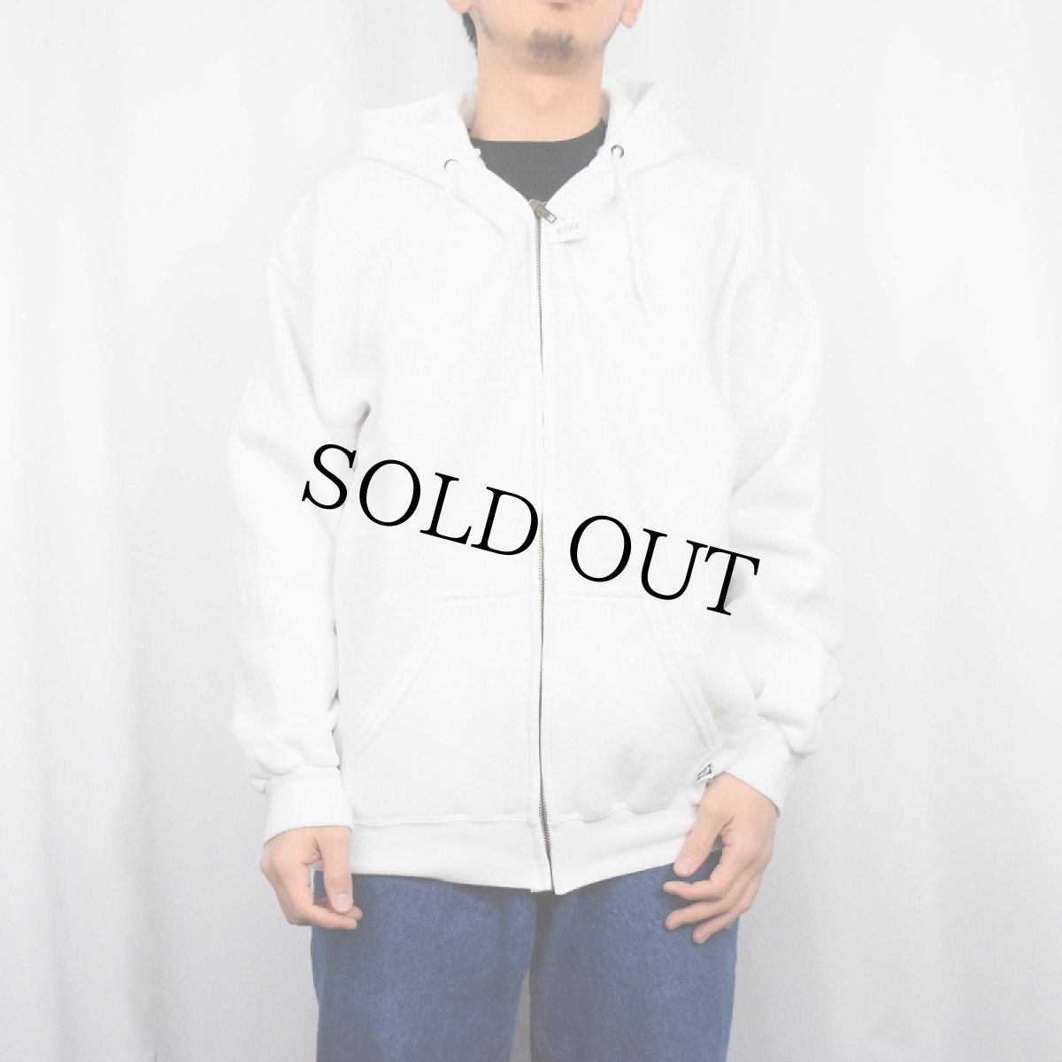 画像2: 90's DISCUS ATHLETIC 無地スウェットジップパーカー XL (2)