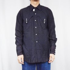 画像2: 50's MILLER Western Wear ウエスタンシャツ PURPLE 15 1/2 M (2)