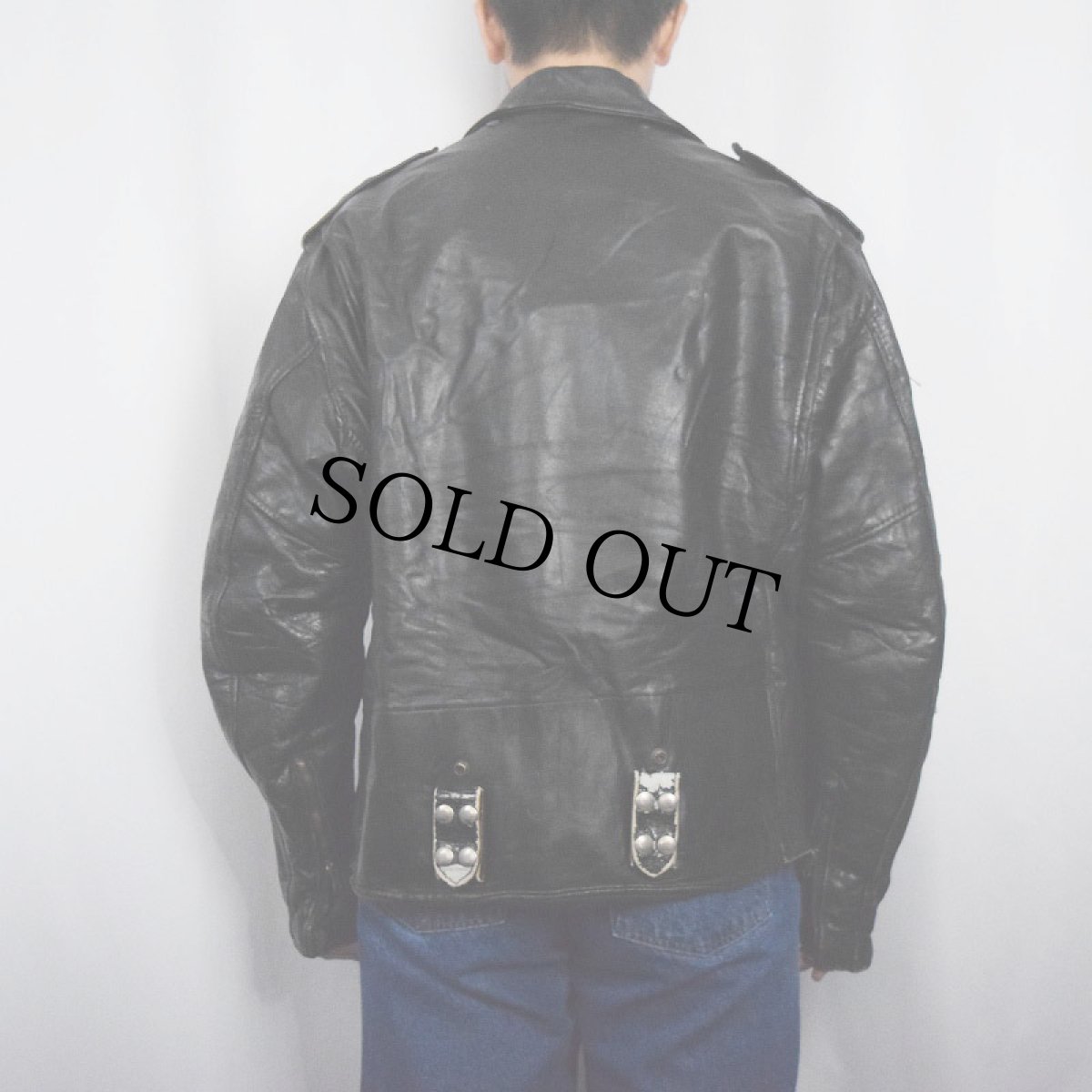 画像3: 70's AMF Harley Davidson ダブルライダースジャケット BLACK (3)