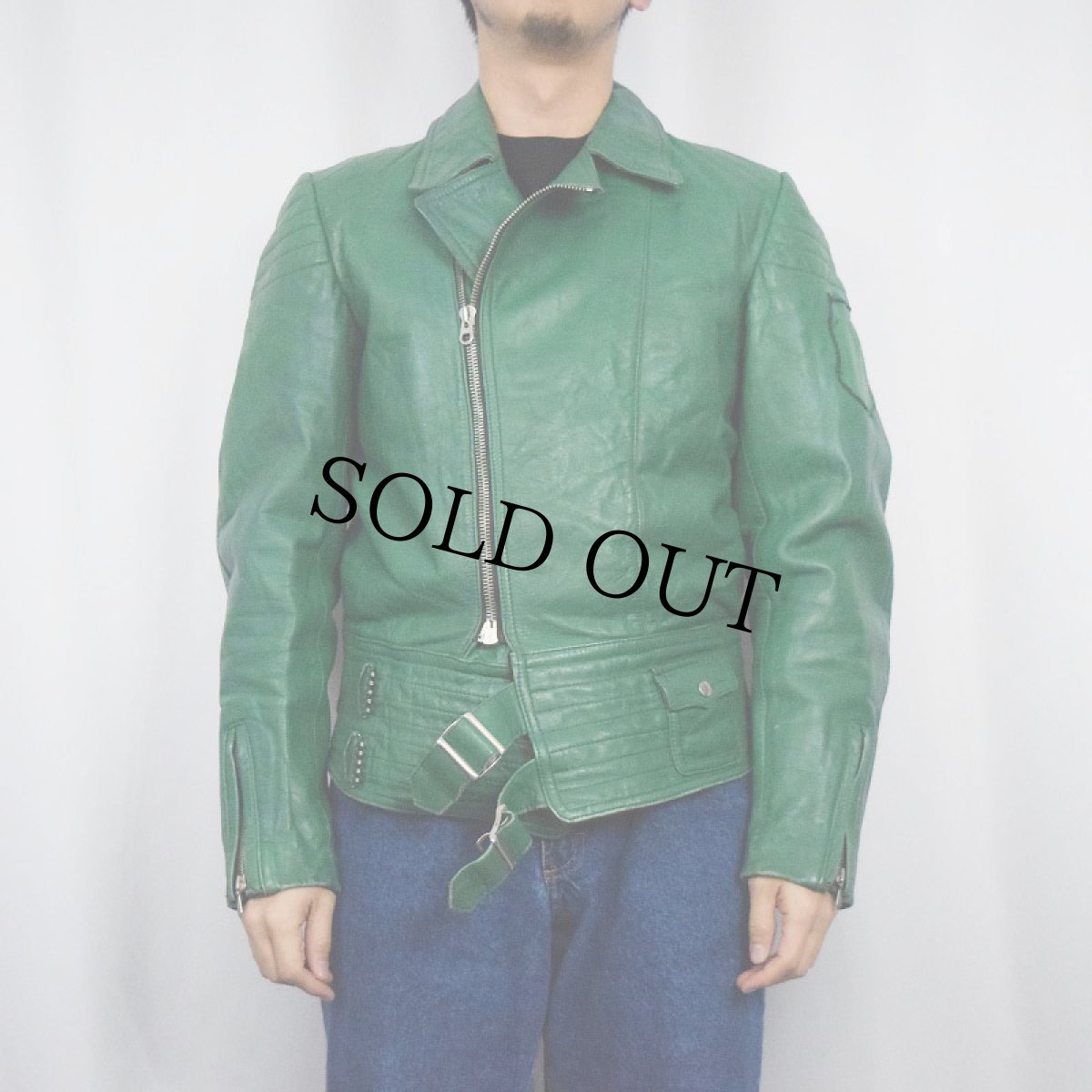 画像3: 70〜80's EURO ダブルライダースジャケット SIZE98 (3)