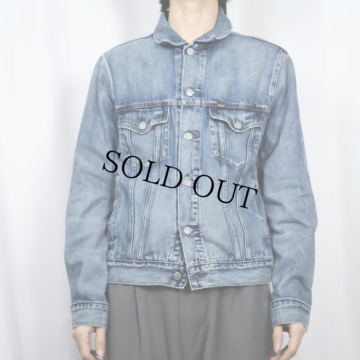 画像3: POLO Ralph Lauren 星条旗 パッチ付き デニムジャケット M (3)