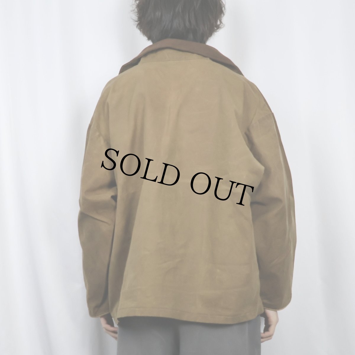 画像3: 90's GRUNDENS USA製 オイルドコットンスモック XL (3)