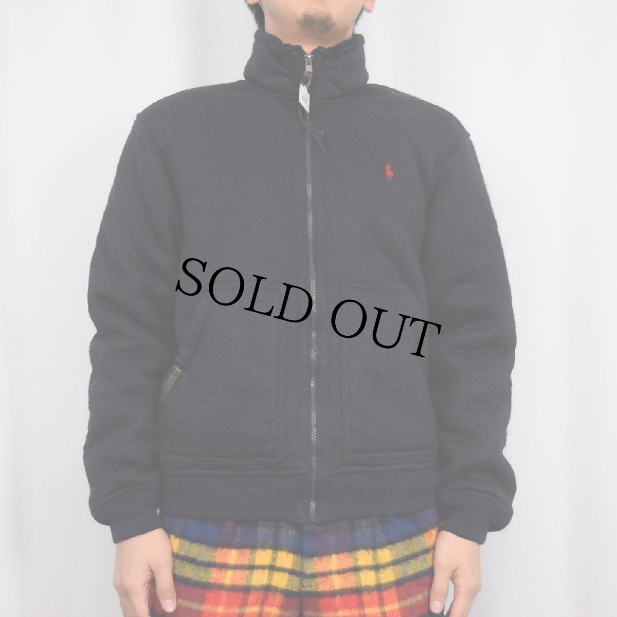 画像2: POLO Ralph Lauren ロゴ刺繍 裏ボアフリース ジップジャケット NAVY (2)