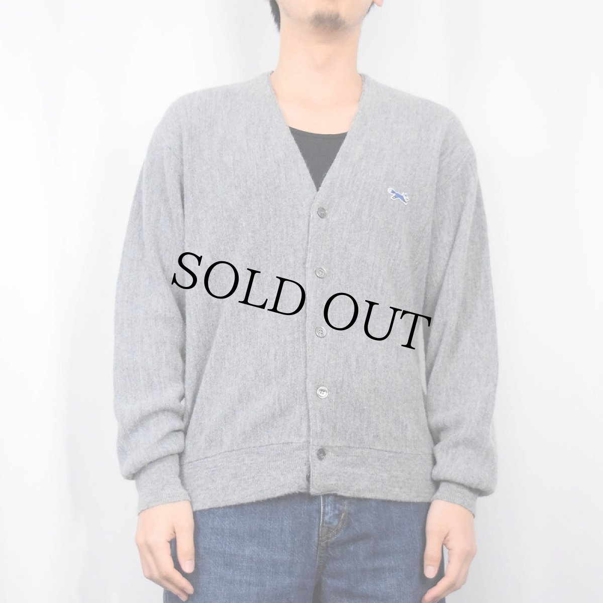 画像2: 80's The Fox JCPenney アクリルニットカーディガン M (2)