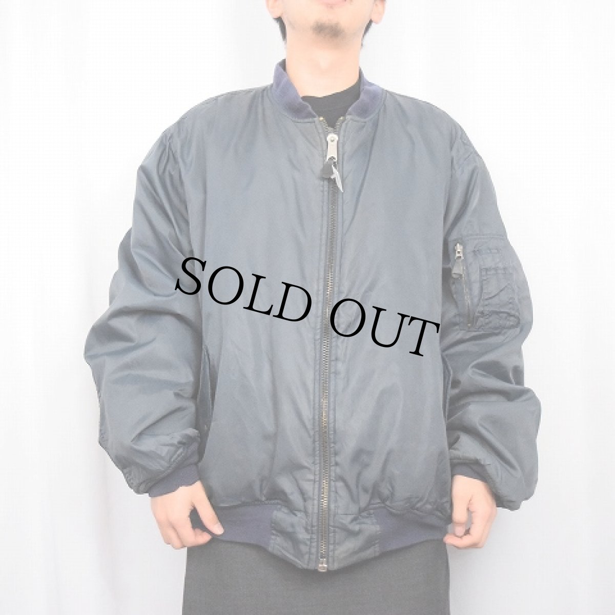 画像4: 民間品 MA-1 TYPE フライトジャケット NAVY (4)