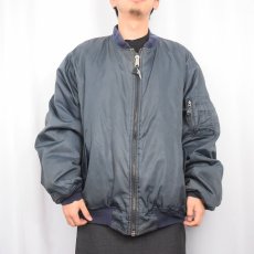 画像4: 民間品 MA-1 TYPE フライトジャケット NAVY (4)