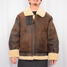 画像2: 〜90's AVIREX LIMITED "B-3 TYPE" ムートンフライトジャケット S (2)
