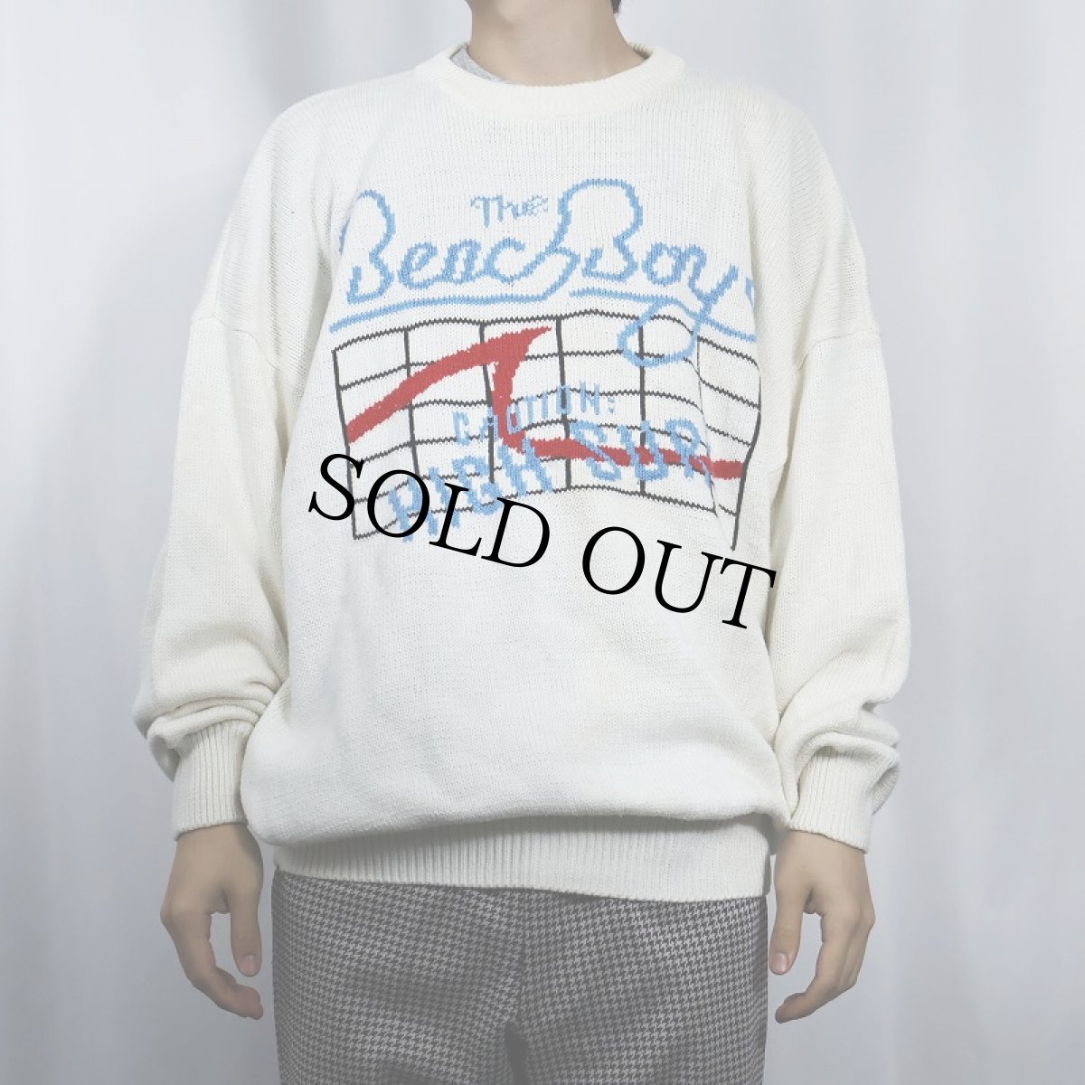 画像2: 80〜90's The Beach Boys コットンニトセーター XL (2)