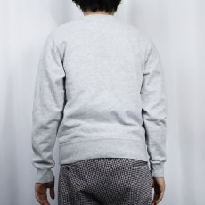 画像3: 80〜90's Champion USA製 青刺繍タグ 後期 ロゴ刺繍 前Vスウェット S (3)
