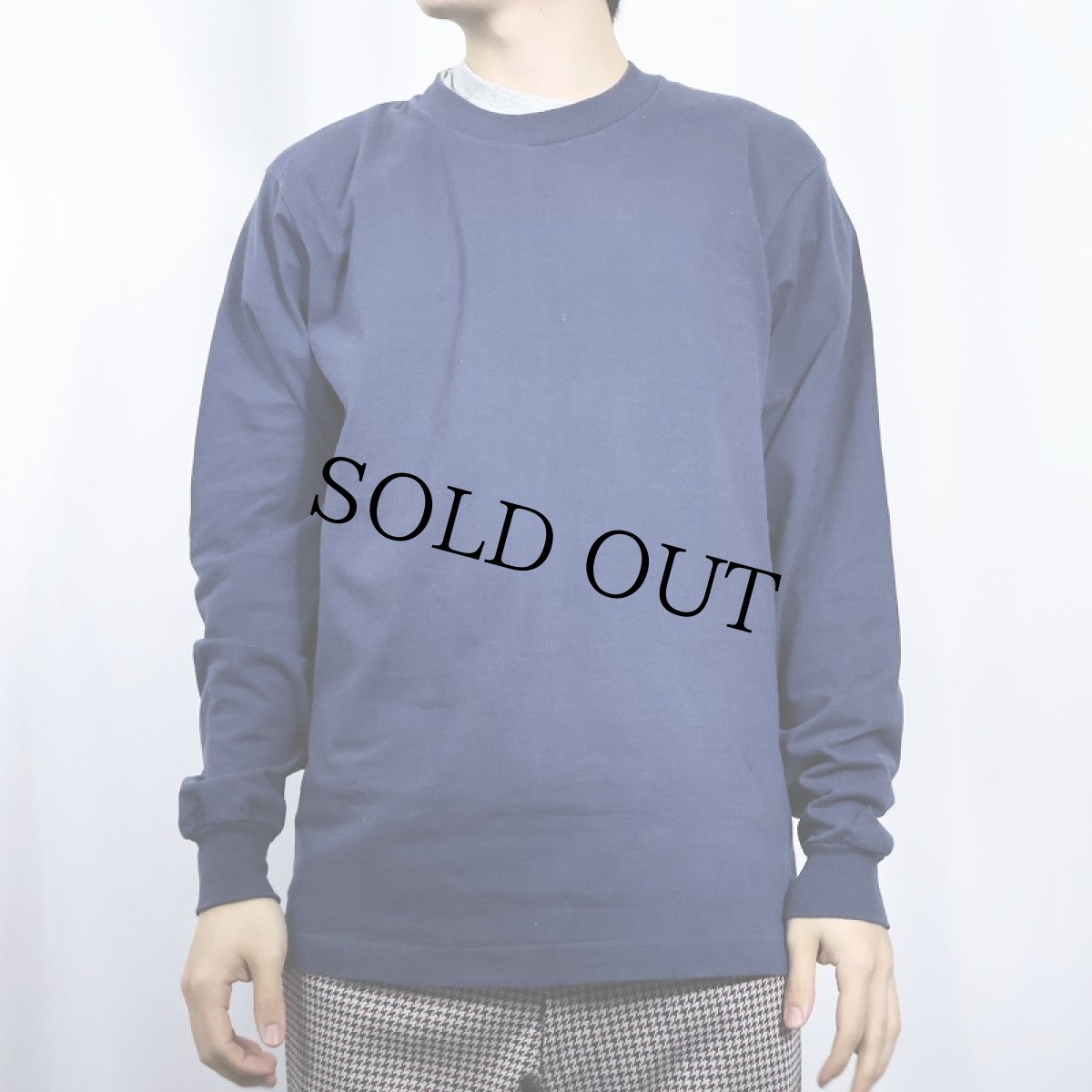 画像2: 90's SCREEN STARS USA製 無地ロンT NAVY L (2)