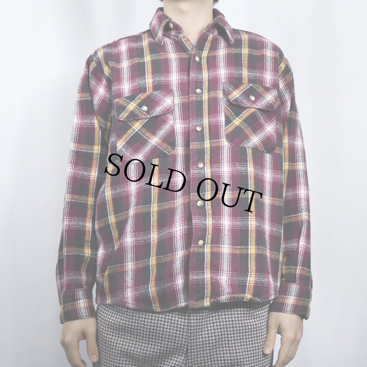 画像2: 90's FIVE BROTHERS USA製 チェック柄 ヘビーネルシャツ M (2)